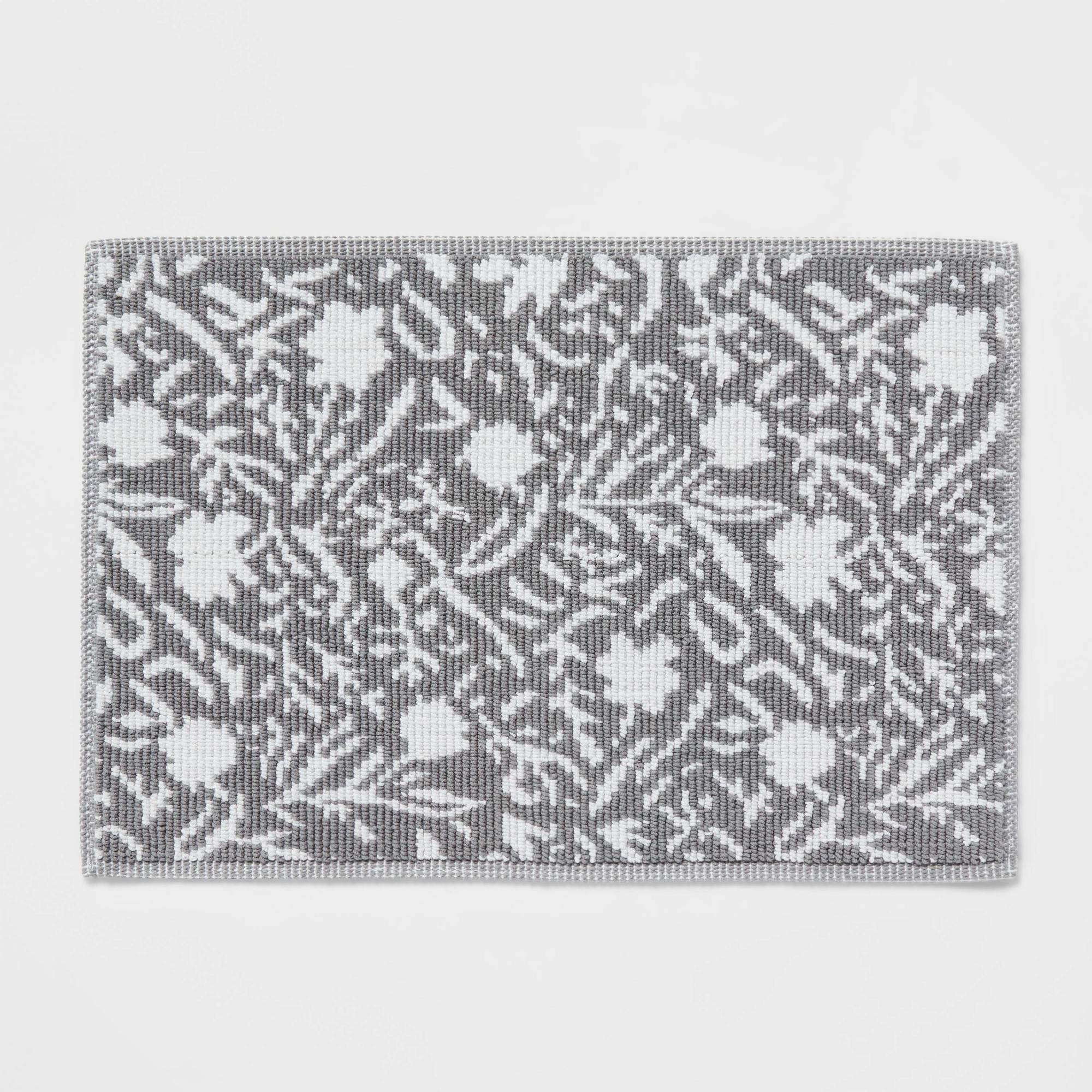 20"x30" Performance Plus Bath Rug Gray Floral - Threshold™