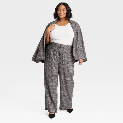 Ava & Viv Womens Plus Fit Wide Leg Trouser Pants Power Stretch - Picture 9 of 12
