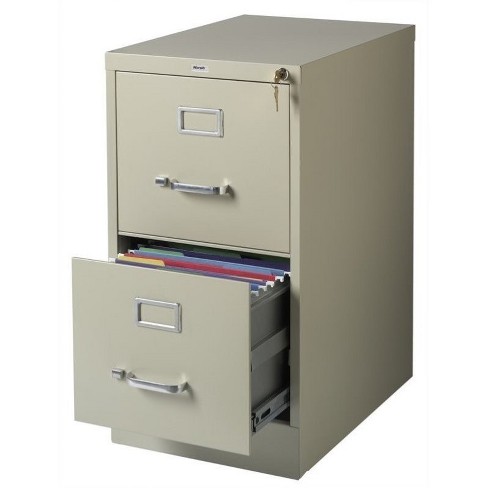 Steel 2 Drawer Letter File Cabinet In Putty Brown Scranton Co