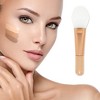 Unique Bargains Wooden Handle Facial Mask Brush Yellow 1 Pc - 2 of 4