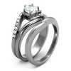 Slickblue Women’s Stainless Steel Ring, High Polished No Plating, Clear CZ Stone, Wedding Fashion Ring, Sizes 5-10 - 4 of 4