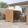 MAYEERTY 72*35in Metal Outdoor Patio Privacy Screen Freestanding Room Divider Partition for Indoor, Gray - 3 of 4
