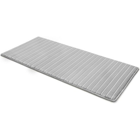 2pc Quick Drying Memory Foam Framed Bath Mat With Griptex Skid-resistant  Base Light Gray - Microdry : Target