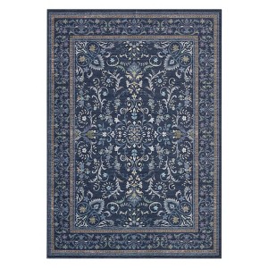 Coolmee Washable Vintage Floral Boho Area Rug for Living Room Non Slip Soft Low Pile Thin Floor Carpet for Bedroom, Dining Room - 1 of 4