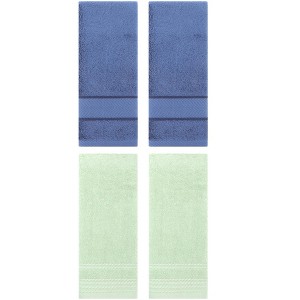 REGALWOVEN 4 Pcs Striped Comfortable Quick Drying Non-Linting Hand Towel 14" x 30" - 1 of 4