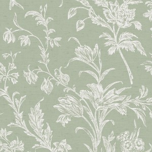Laura Ashley Lloyd Sage Green Wallpaper - 1 of 4