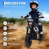24V Electric Dirt Bike, Up to 13.67Mile/h Long-Range, Ride on Motorcycle with Rear Wheel Suspension, 12 Miles Range, Birthday & Xmas Gifts - 4 of 4