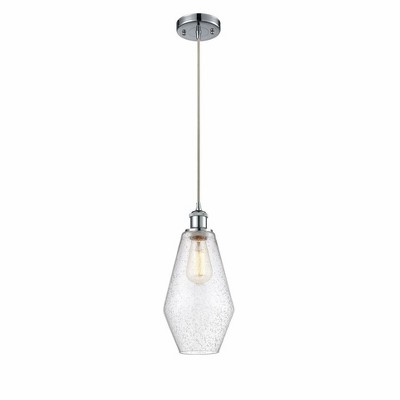 Cindyrella - 1 Light Cord Hung Mini Pendant In Industrial Style-14.5 Inches Tall and 7 Inches Wide