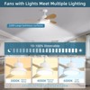 47 Inch Ceiling Fans with Lights and Remote 6-Speeds Noiseless Reversible DC Motor, 3CCT, ABS Blades Ceiling Fan for Outdoor Indoor Farmhouse Patio - 3 of 4