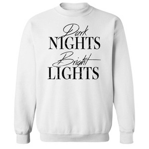 Rerun Island Men's Dark Nights Long Sleeve Graphic Cotton Sweatshirt - 1 of 1
