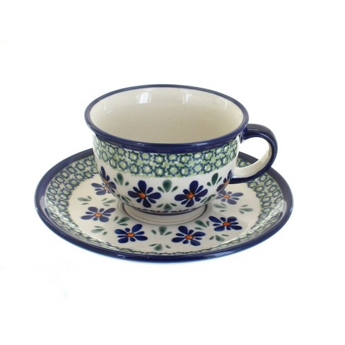 Blue Rose Polish Pottery 775-836 Zaklady Cup & Saucer : Target