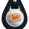 Gilmore Girls Luke's Diner Black Leather Keychain - 3 of 4