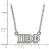 Black Bow Jewelry Sterling Silver Pi Beta Phi Greek Life Necklace 18 Inch - 3 of 4