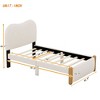 Sapphtopaz Bed Frame Upholstered Platform Bed with Headboard Wood Feet and Trundle Bedroom Furniture, Easy Assembly, No Box Spring Needed - 4 of 4