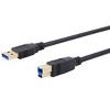 Monoprice USB-A to USB-B 3.0 Cable - 2 Meters - Black (3 Pack) For Docking Station, External Hard Drivers, USB Hub, Printers, Monitor, Scanner - 2 of 4