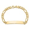 Black Bow Jewelry Men's 7mm 14k Yellow Gold Solid Figaro I.D. Bracelet, 8 Inch - 4 of 4