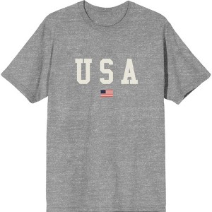 Americana USA Flag Crew Neck Short Sleeve Adult T-shirt - 1 of 2