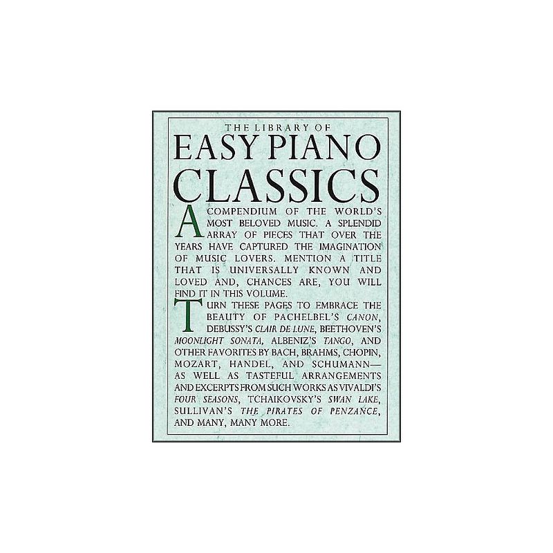 Music Sales The Library Of Easy Piano Classics, 1 of 2