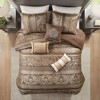 PAGED Comforter Set 7 Piece Jacquard Bedding Comforter Sets Elegant Bedding Set with Embroidered Decorative Pillows - 2 of 4
