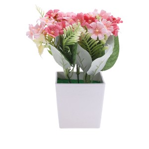 Unique Bargains Fake Plants Oil Painting Style Lewisia Plastic 2.95"x2.95"x7.87" 1 Pc - 1 of 4