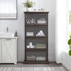 Accent Cabinet With Storage,Storage Cabinet With 4 Flip Up Glass Doors,Display Cabinet,Sideboard,Furniture Indoor,Kitchen And Dining -Maison Boucle - 3 of 4
