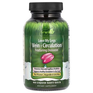 Irwin Naturals Love My Legs, Vein + Circulation, 60 Liquid Soft-Gels - 1 of 4