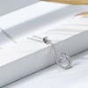 Angel Tear Pendant Necklace for Women Heart Cut CZ Sterling Silver Ginger Lyne Collection - 4 of 4
