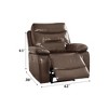 SEYNAR Brown Leather-GEL Match Recliner Chair,Brown,38''W*40''D*34''H - 3 of 4