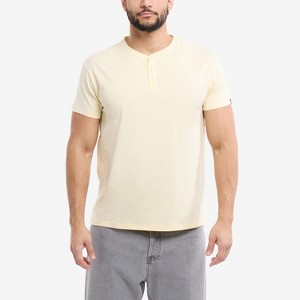 X RAY Men's Basic Henley Neck Short Sleeve T-Shirt - 1 of 4