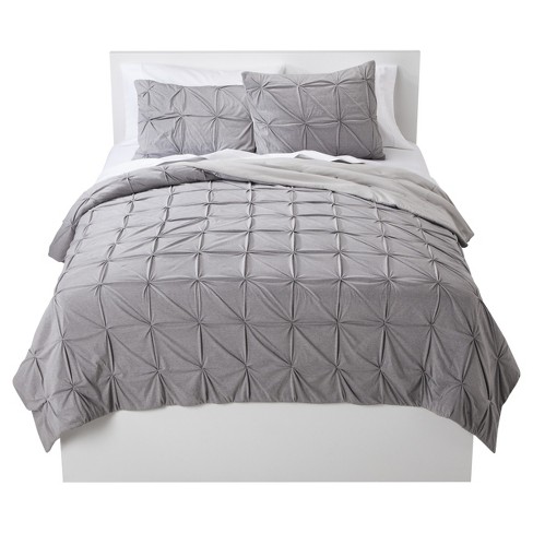 Sleek Gray Jersey Reversible Quilt Twin Room Essentials Target