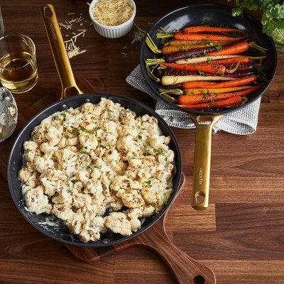 Black Aluminum Nonstick Ceramic Coating 2-Piece Fry Pan Set