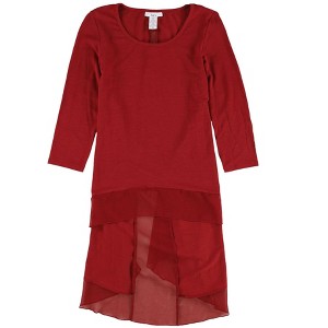 bar III Womens Chiffon-Trim Tunic Blouse - 1 of 2
