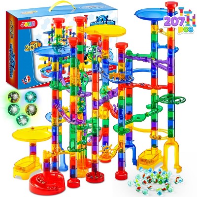 Joyfy Glowing Marble Run 137/150/170/207/236Pcs Kids Construction Building Blocks Toys STEM Educational Toy Gifts for Boys Girls 3 4 5 6 7 8 Years Old