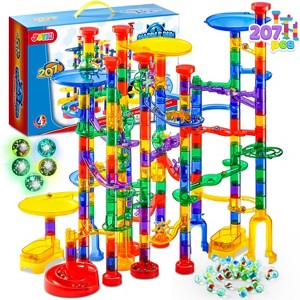 Joyfy Glowing Marble Run 137/150/170/207/236Pcs Kids Construction Building Blocks Toys STEM Educational Toy Gifts for Boys Girls 3 4 5 6 7 8 Years Old - 1 of 4