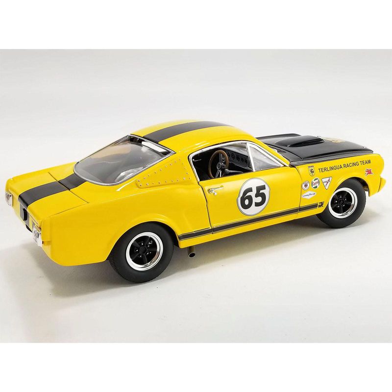 1965 Shelby GT350R #65 Yellow with Black Hood and Stripes "Terlingua Racing Team Tribute" Ltd Ed 1/18 Diecast Model Car by ACME, 5 of 7