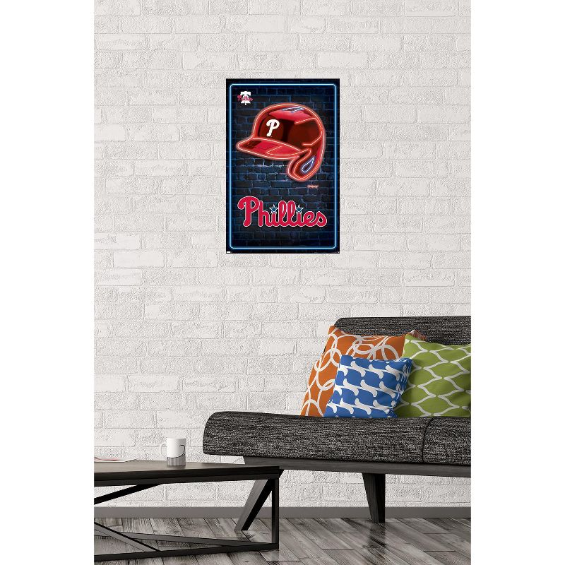 Trends International MLB Philadelphia Phillies - Neon Helmet 23 Unframed Wall Poster Prints, 2 of 7