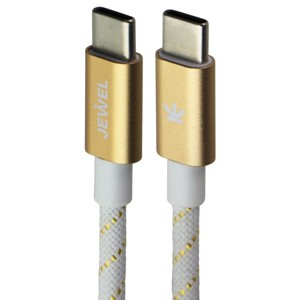 JEWEL (4Ft) USB-C to USB-C Charging Cable - White / Gold - 1 of 1