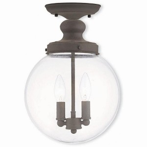 Livex Lighting Sheffield 2 - Light Flush Mount in  Bronze - 1 of 4