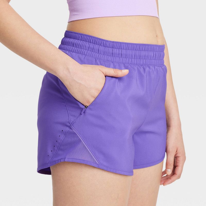 Women's Woven Mid-Rise Run Shorts 3" - All In Motion™, 5 of 8