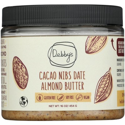 Debby's Almond Butter Cacao Nibs Dates - Case of 6 - 16oz