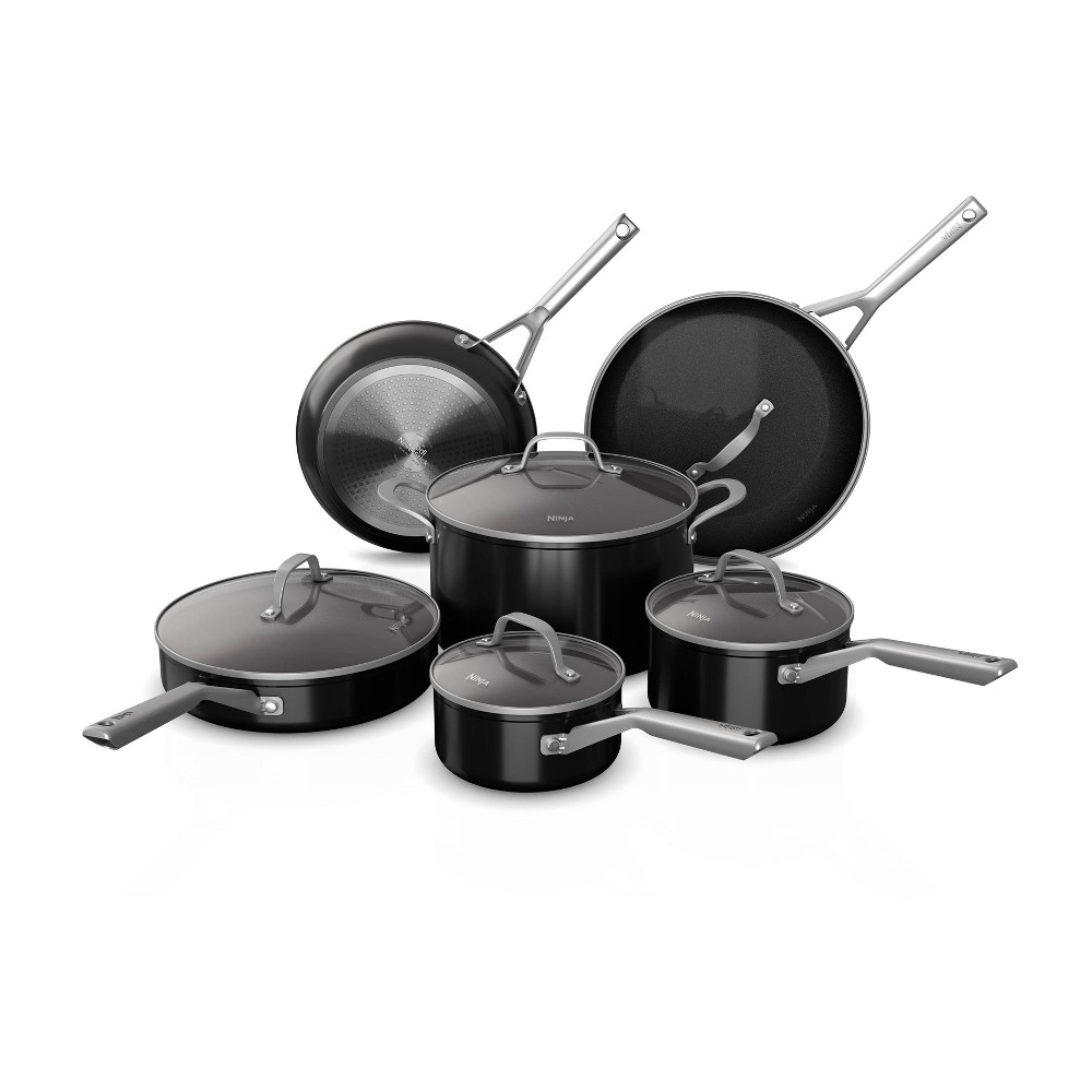 Photos - Pan Ninja NeverStick Essential 11pc Nonstick Cookware Set - Black 