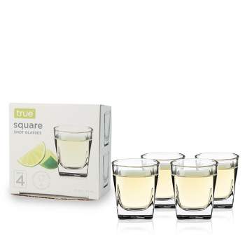 True Square Double Old Fashioned Glasses Set of 4