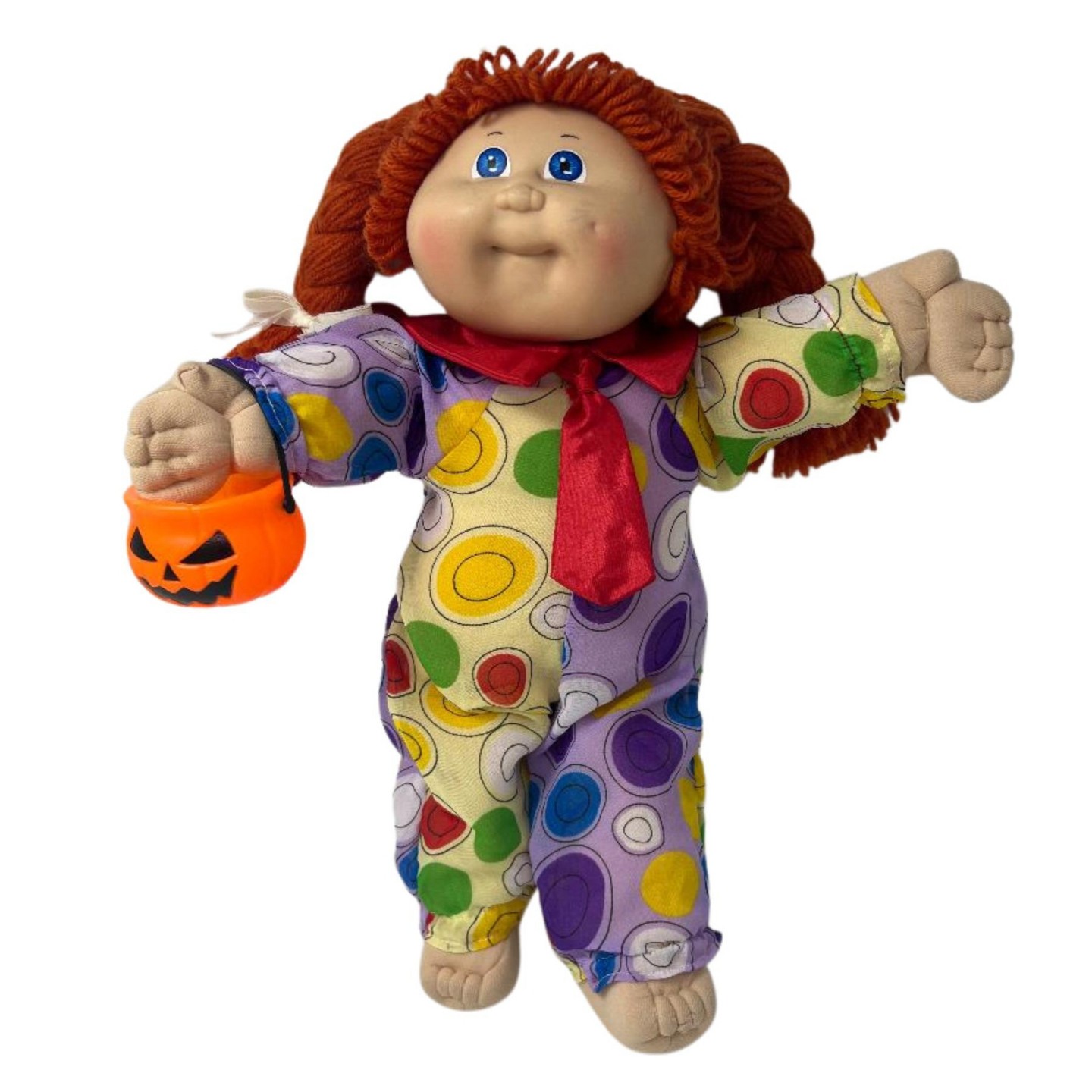 Детские куклы Doll Clothes Superstore Colorful Clown Costume with Pumpkin Bucket for 15-16 Inch Cabbage Patch Kid Dolls — фото 2