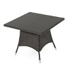 GDFStudio Dilon Outdoor Square Faux Rattan and Iron Dining Table - 2 of 4