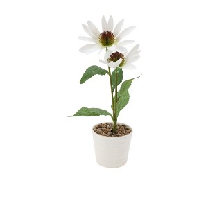Unique Bargains Artificial Plants Double Pinecone Chrysanthemum Tabletop Arrangement Plastic 3.54"x3.54"x10.63" 1 Pcs - 1 of 4