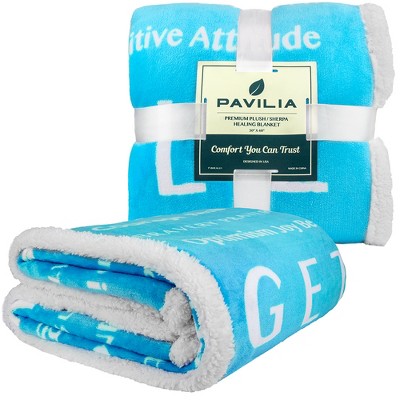 Light Blue Reversible Sherpa Fleece Kids Blanket