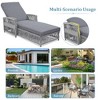 Outdoor Rattan Wicker Chaise Lounge Chair with Adjustable Backrest and Armrests - 4 of 4