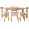 Christopher Knight Home Bryner Mid Century Modern Fabric Upholstered Wood 5 Piece Dining Set - 2 of 4