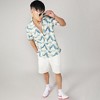 Campus Sutra Men Men's Navy Blue & Off-White Ombre Lined Shirt - 3 of 3