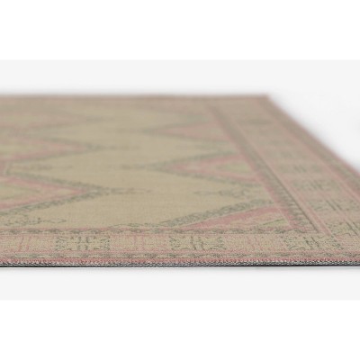 Anatolia Pink Medallion Wool and Synthetic Rug 3'3" x 5'